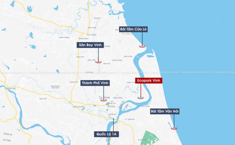 Vị trí dự án Chung cư Ecopark Vinh