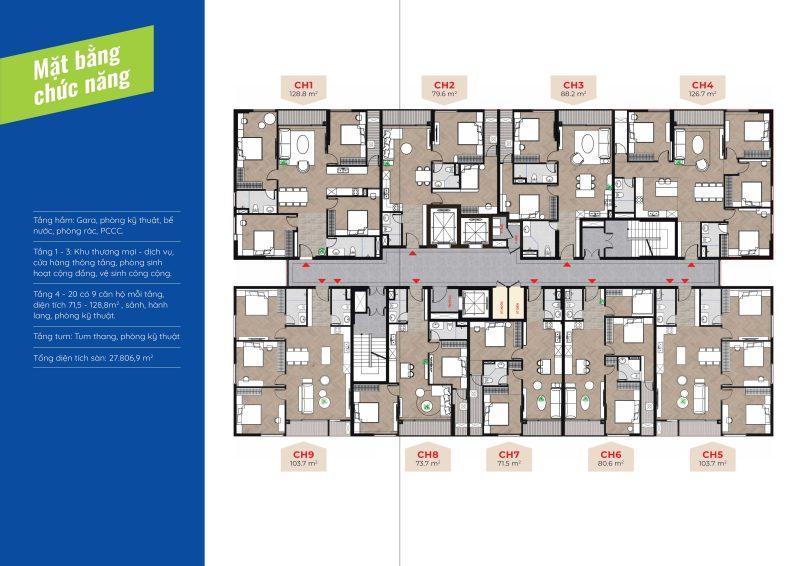 Mặt bằng tổng thể Chung cư Handico Vinh Tân