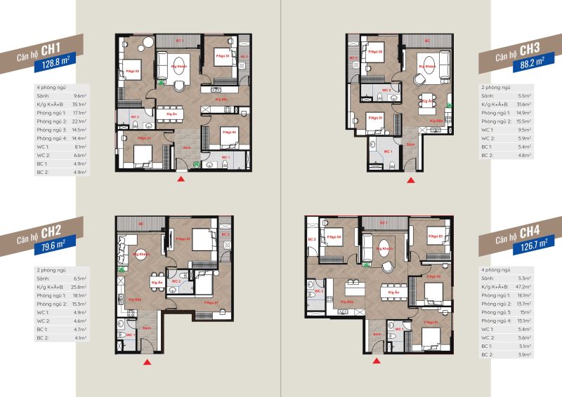 Thiết kế căn hộ 3D chung cư Handico Vinh Tân