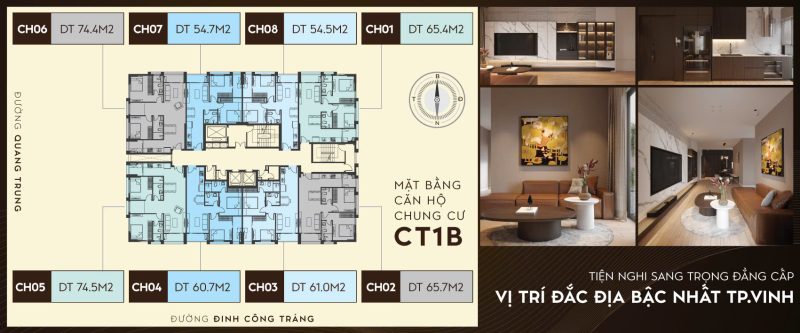 Mặt bằng căn hộ Dầu khí Quang Trung